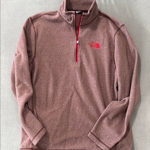 The North Face Brown Zip Up Sweater Fleece Stand-Up Collar